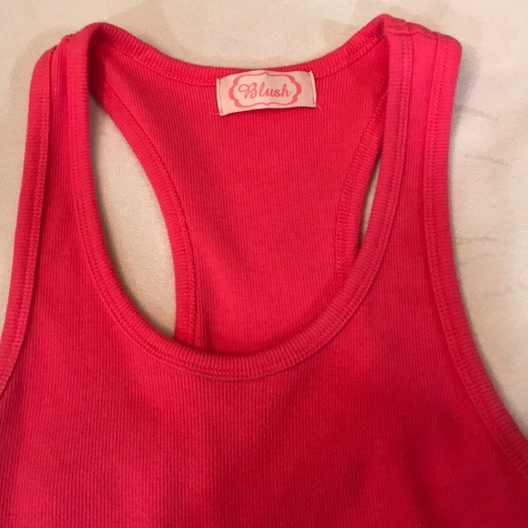 Racer back pink ribbed tank - Picture 2 of 3